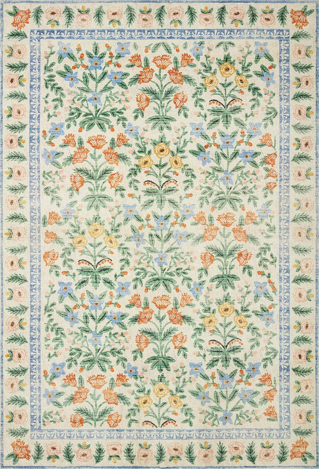 Loloi Rifle Paper Co. x Eden Collection EDE-02 Mughal Garden Cream 5'-0" x 7'-6" Area Rug | Amazon (US)