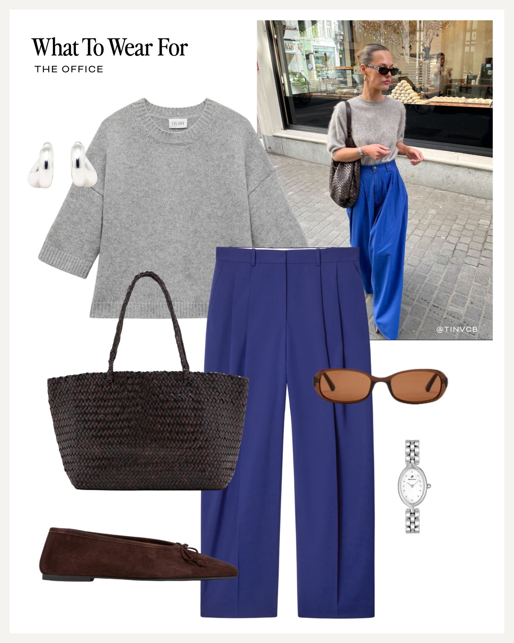 The office 💻 

Cobalt blue, tailored trousers, grey knit top, ballet flags, woven tote bag, spring summer, workwear

#LTKuk #LTKspring