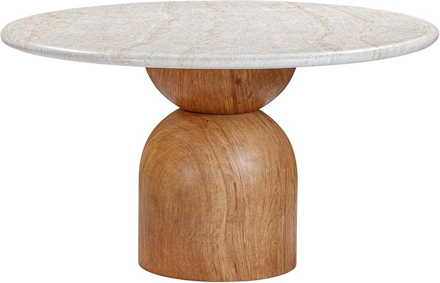 Tov Furniture Cynthia Travertine Concrete Indoor/Outdoor 54" Round Dining Table | Amazon (US)