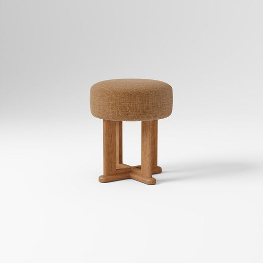 Emma Chamberlain Upholstered Vanity Stool | West Elm (US)