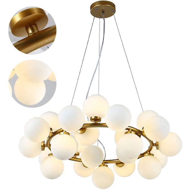 Modern Modo 25 Round Glass DNA LED Chandelier Pendant Lamp Ceiling Lamp Fixture Modern Ceiling Pe... | Walmart (US)