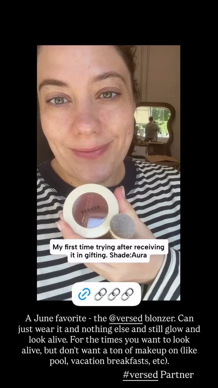 The Versed Everything Balm is one of my favorite summer makeup hacks. It’s like a 2-in-1 blush/bronzer, and you can literally wear just this and get an instant glow. For times when you don’t want to wear much makeup but still want to look alive and refreshed (pool/beach days, vacation mornings, etc), this is the perfect product for that.

#LTKBeauty