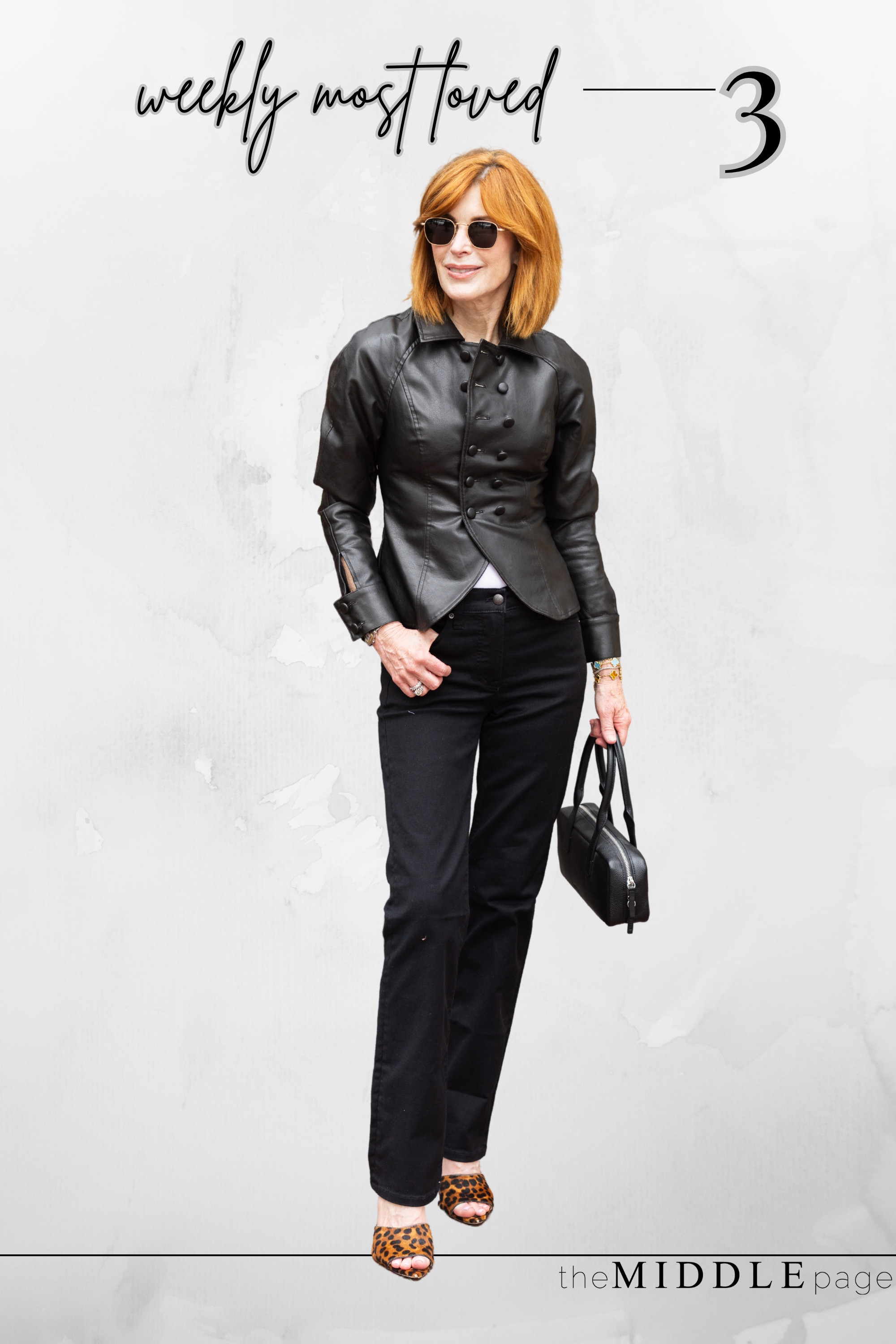 This faux leather jacket is such a chic fall layer for women over 50. Style it with dark denim for date night outfits or over trousers for business casual workwear and polished everyday looks. #LTKOver40 #FallOutfits #DateNightOutfits #BusinessCasualWorkwear #WorkOutfits 

 