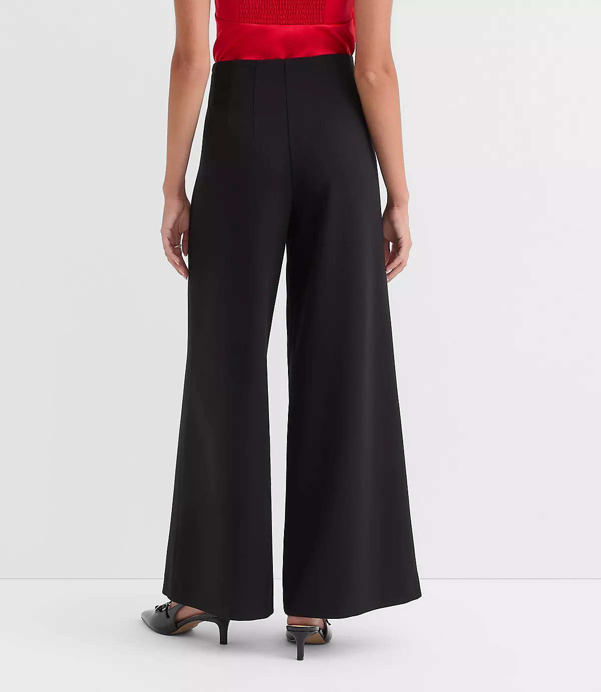 Darted Palazzo Pants in Doubleface | LOFT