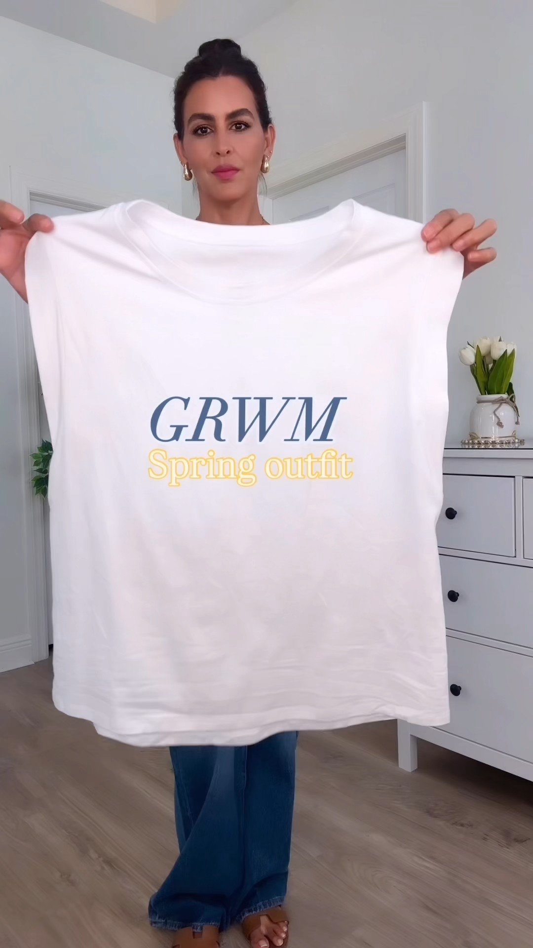 Wearing a size M in the Tshirt. Size 26x 34 in the ribcage wideleg jeans. Size 8 in the blazer. Shoes are tts. 
Lipstick is pink promise. 

#LTKSeasonal #LTKOver40 #LTKWorkwear