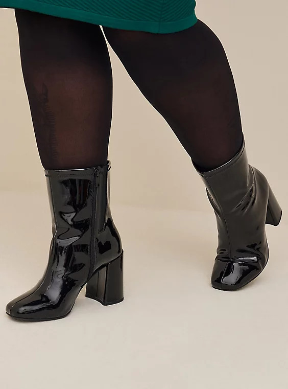 Stretch Patent Bootie (WW) | Torrid (US & Canada)