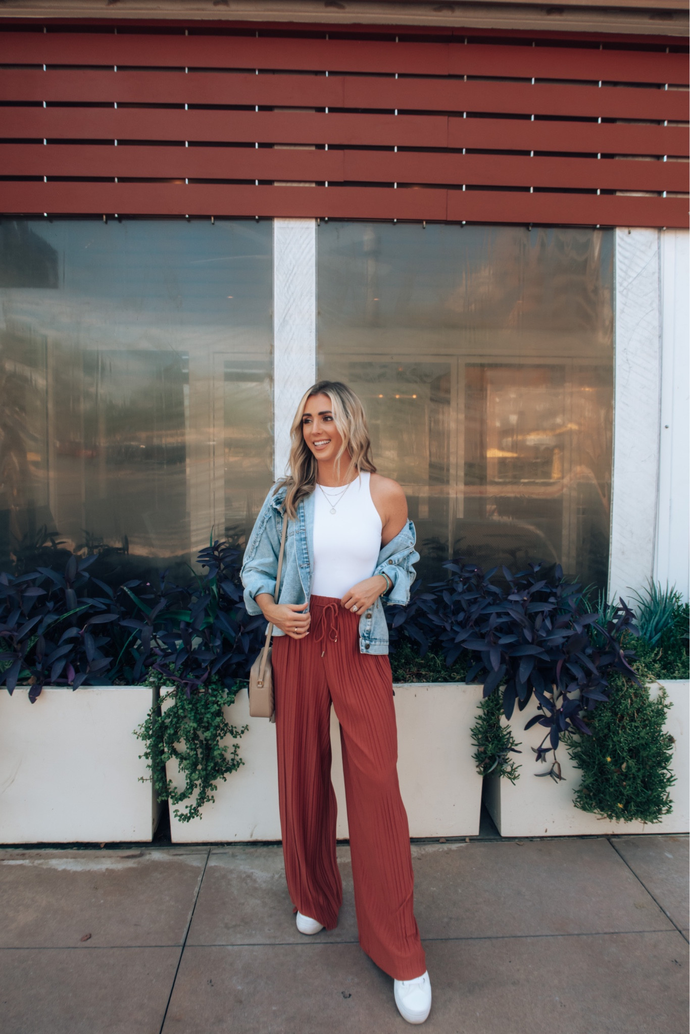 Pants and bodysuit are Amazon finds! Both run tts, pants are one size fits most. Denim jacket is so soft. I’m wearing small. Code ALWAYS15 is 15% off the jacket  

#LTKshoecrush #LTKstyletip #LTKunder100