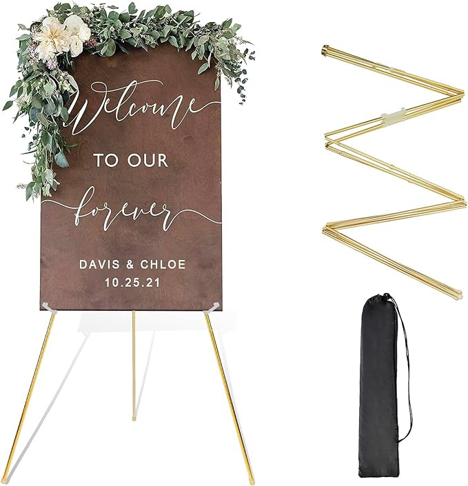 DANMO Easel Stand for Wedding Sign Poster 63'' Instant Display Floor Adjustable Metal Art Easel G... | Amazon (US)