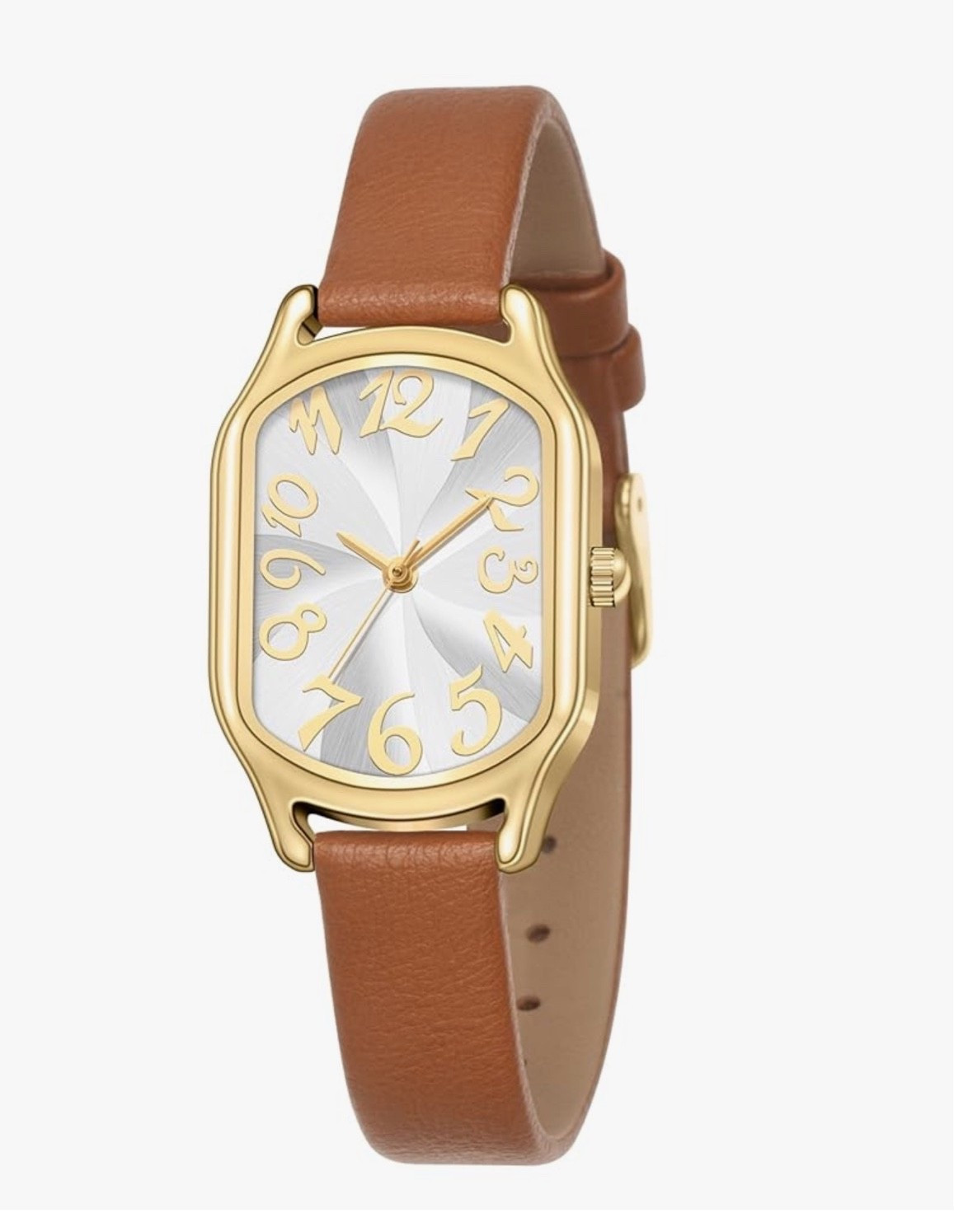 Asan Ge Women's Leather Strap Watch, Elegant Stylish Square Watches for Women, Waterproof Womens Watch with Classic Vintage Dial Design