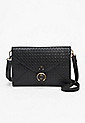 Black Woven Crossbody Bag | Maurices