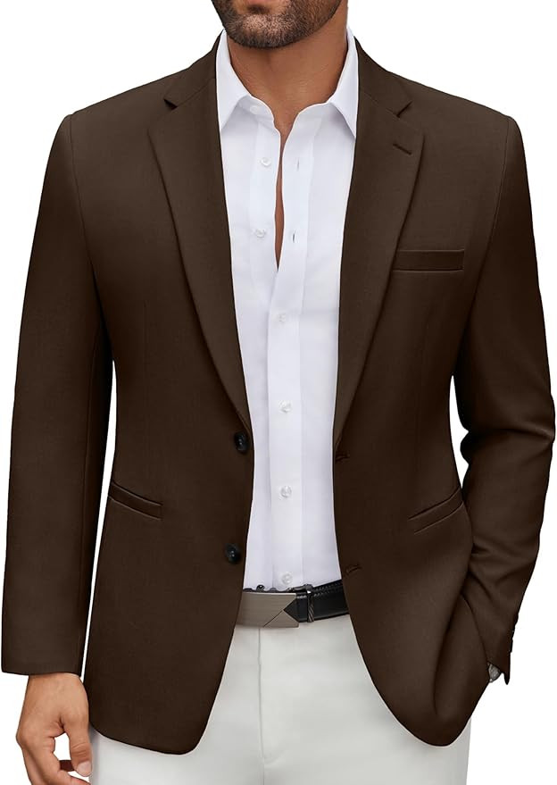 COOFANDY Men's Casual Blazer Regular Fit Lightweight Two Button Sport Coat Suit Jacket | Amazon (US)