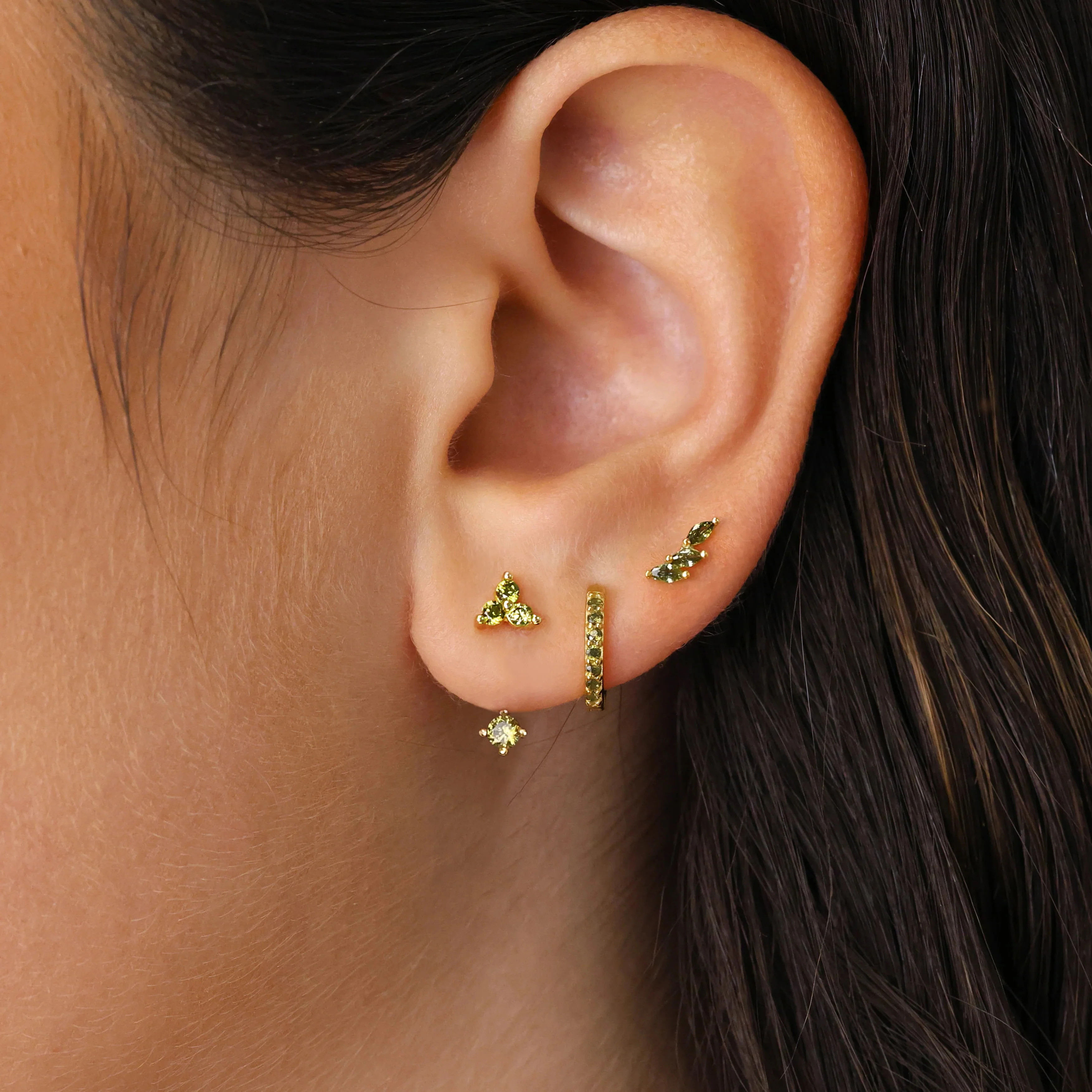 Flower Peridot Front Back Set | eyrful | Eyrful Artistry