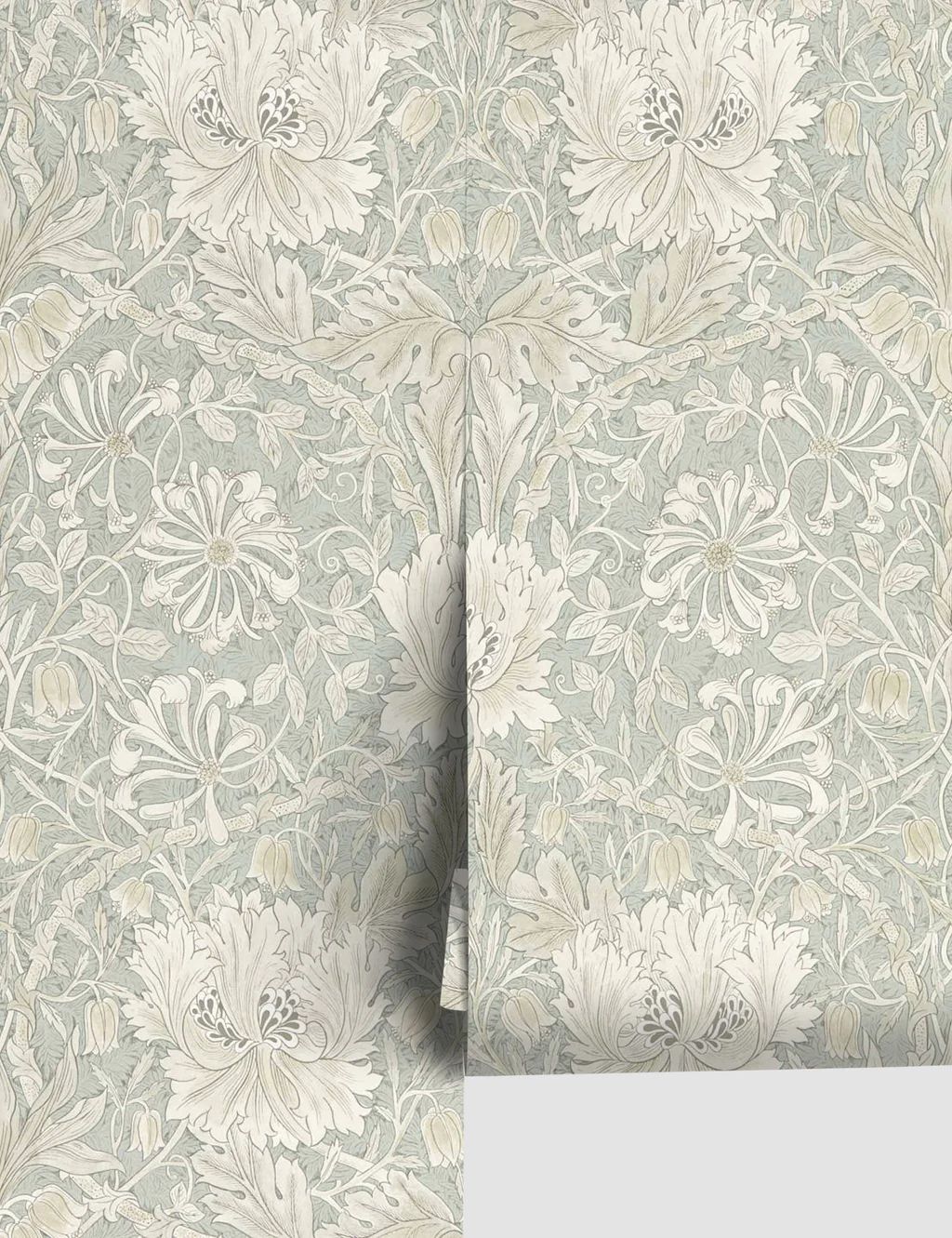 Morris & Co. Pure Honeysuckle & Tulip Wallpaper | Lulu and Georgia 