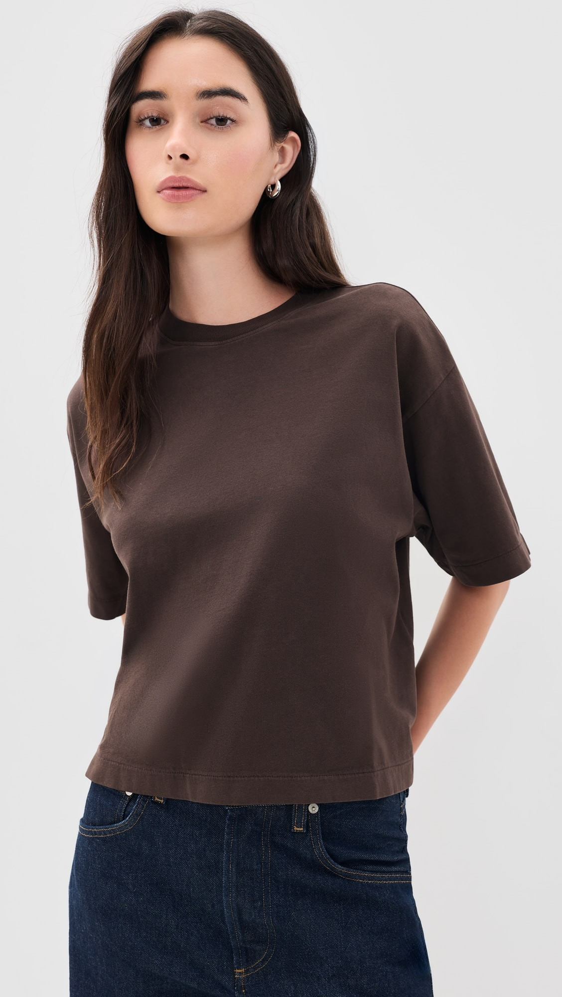 The Boxy Crop Tee In Allday Jersey | Shopbop