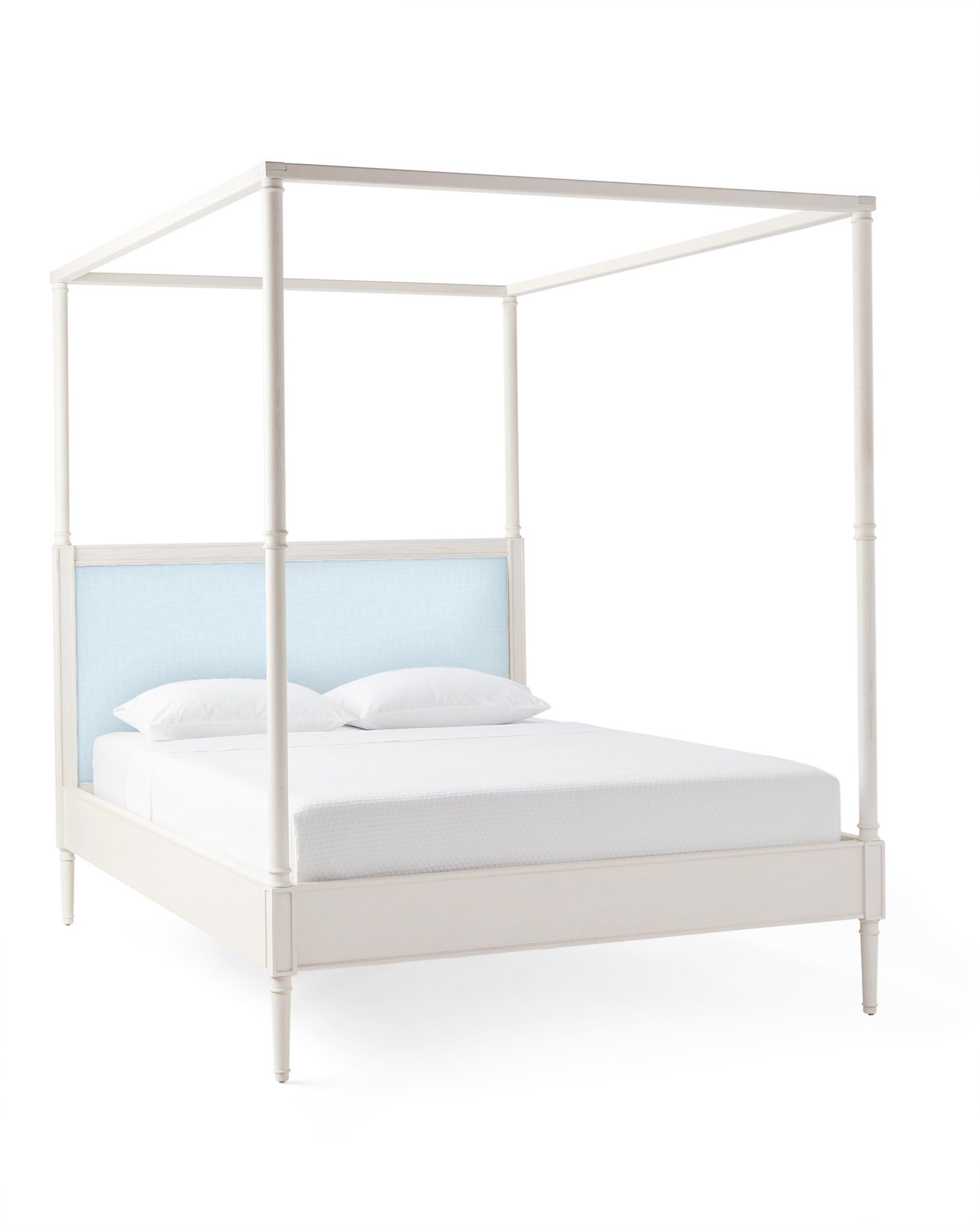 Bridgeway Four Poster Bed - Washed White | Serena and Lily