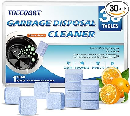 30 Pack Garbage Disposal Cleaner Tablets, Deodorizer, Foaming Sink Cleaner, Fresh Foaming Tablets... | Amazon (US)