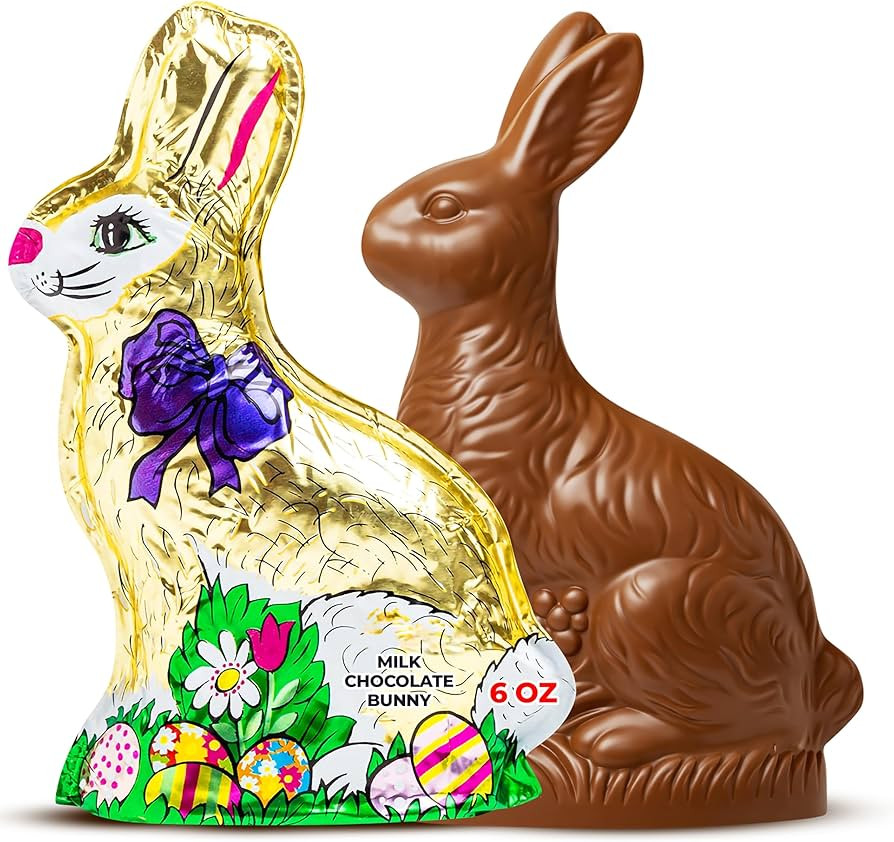 Madelaine Milk Chocolate Bunny - Large 6 OZ Easter Bunny Wrapped in Gold Foil - Easter Candy Bask... | Amazon (US)