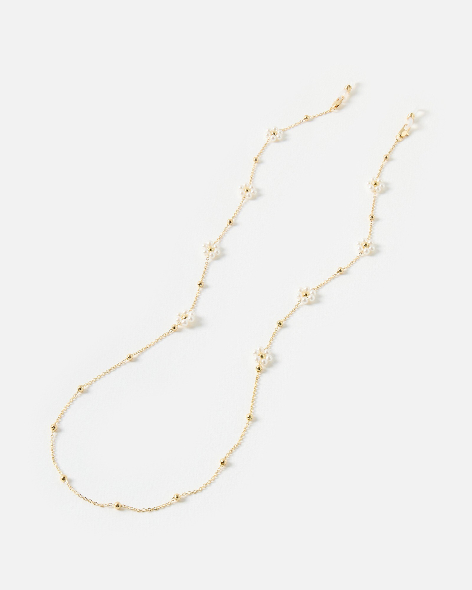 Rosaria Faux Pearl Flower Glasses Chain | Oliver Bonas (Global)