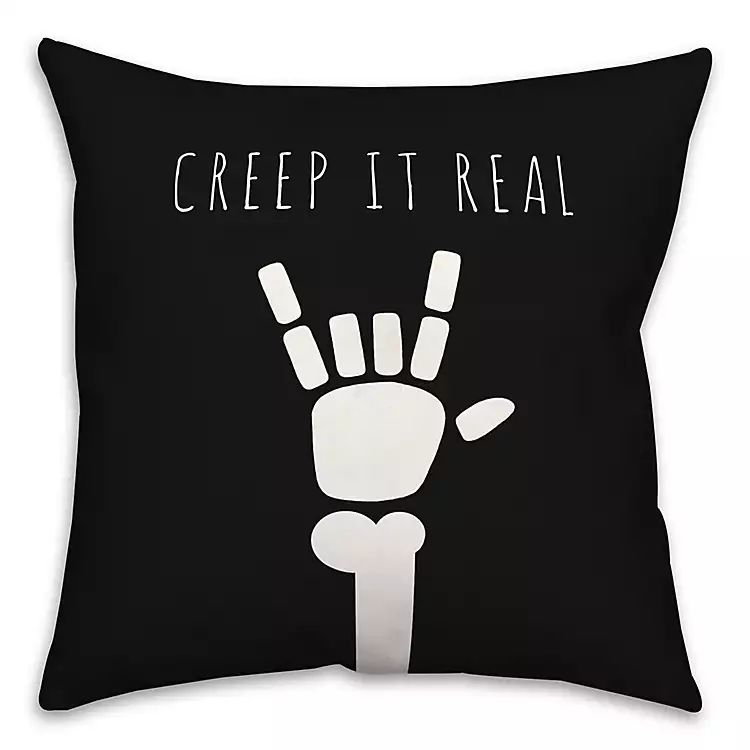 Skeleton Creep It Real Pillow | Kirkland's Home