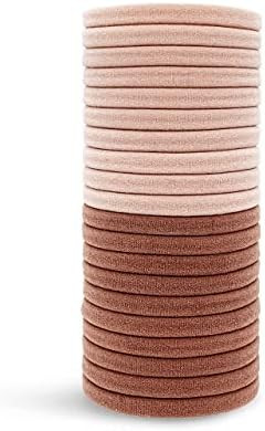 Kitsch Eco-Friendly Nylon Hair Elastics, Hair Ties for Women, Elastic Hair Bands, 20 Count (Blush) | Amazon (US)