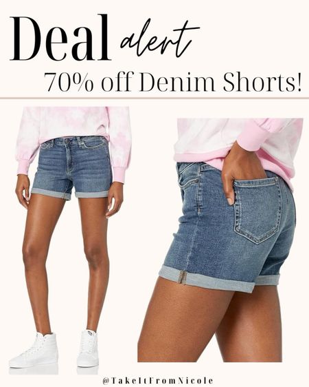OMG RUN! 70% off Amazon Essentials Women's 4" Denim Shorts- just $8.90!!! I find these to run a tad small so size up if you are between sizes.

#LTKfindsunder50 #LTKover40 #LTKsalealert