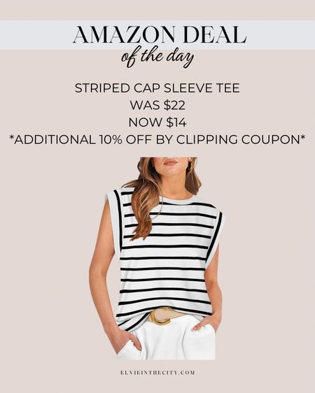 I have and love this cap sleeve tee. Comes in a bunch of colors and today it’s only $14!

Ootd, spring outfit, summer outfit, vacation outfit, Amazon fashion, Amazon find, fashion over 40

#LTKfindsunder50 #LTKover40 #LTKstyletip