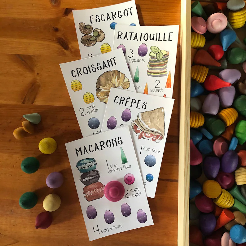 Mandala Recipe Cards / French Cuisine / Waldorf Recipes / - Etsy | Etsy (US)