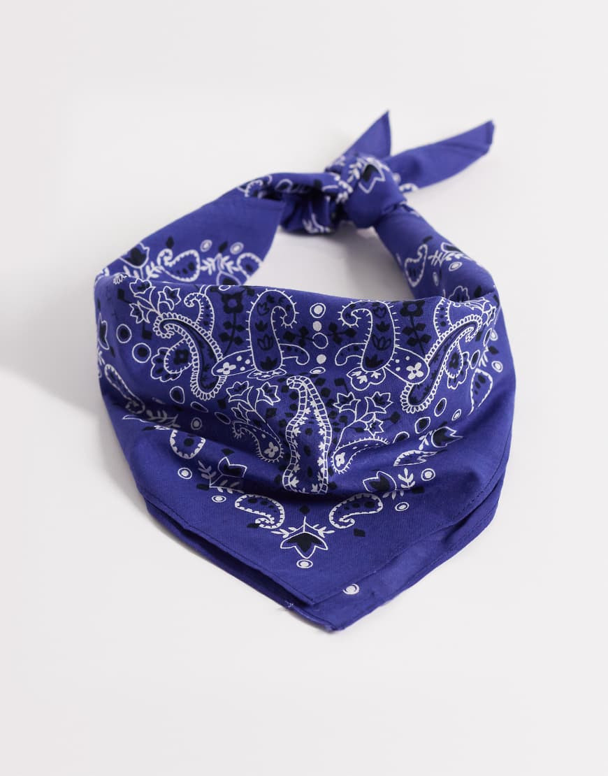 ARKET multi purpose pure cotton scarf in blue | ASOS (Global)