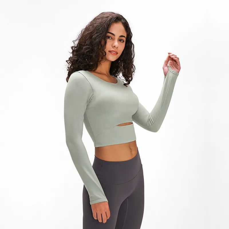 Luyogasports Lu 01 Yoga Sports Bra Women Gym Fitness Clothes Long Sleeved T Shirt Padded Half Len... | DHGate