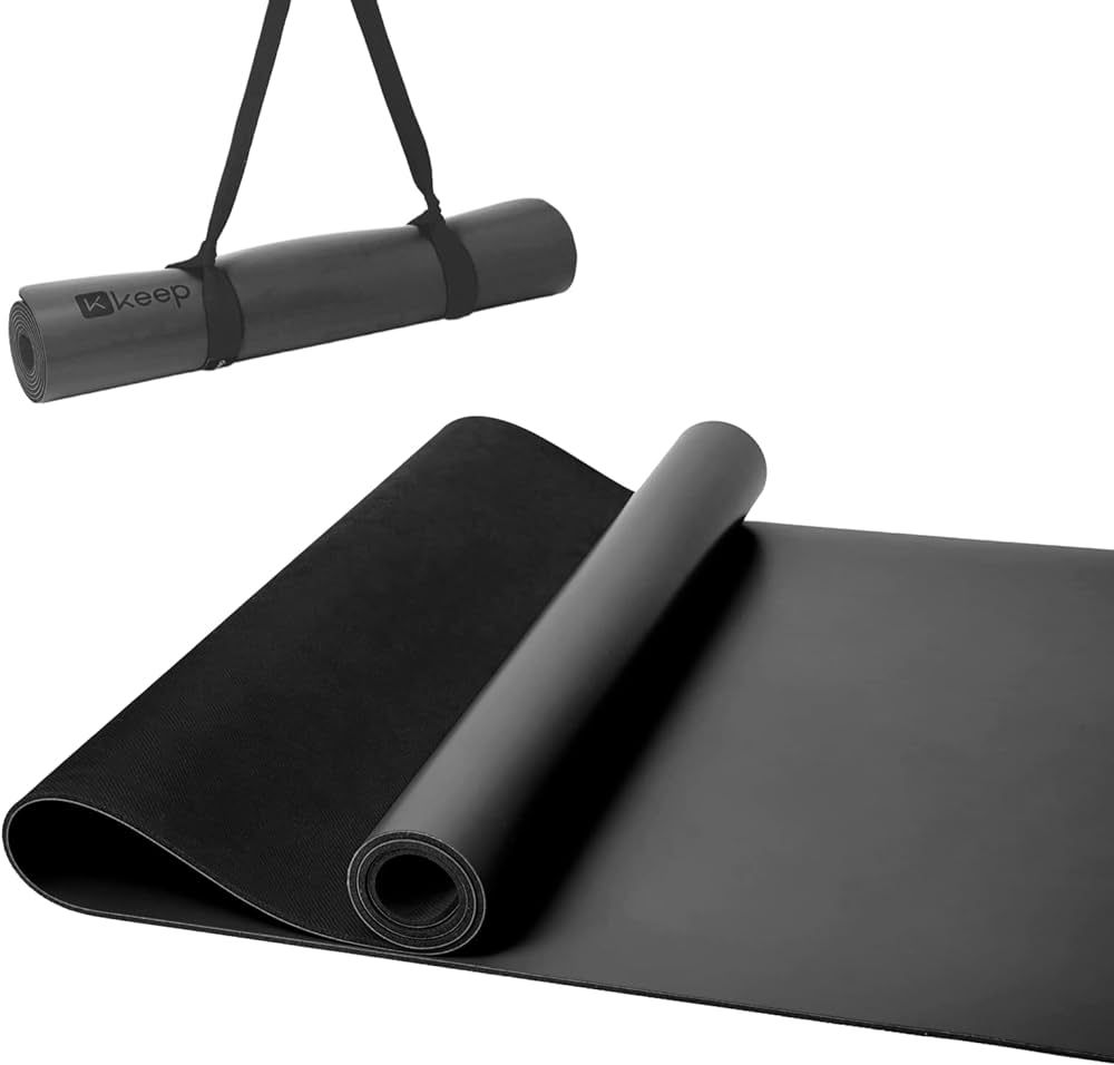 Keep Nature Rubber Premium Yoga Mat - 5mm Thick Non Slip Anti-Tear Fitness Mat for Hot Yoga, Pila... | Amazon (US)
