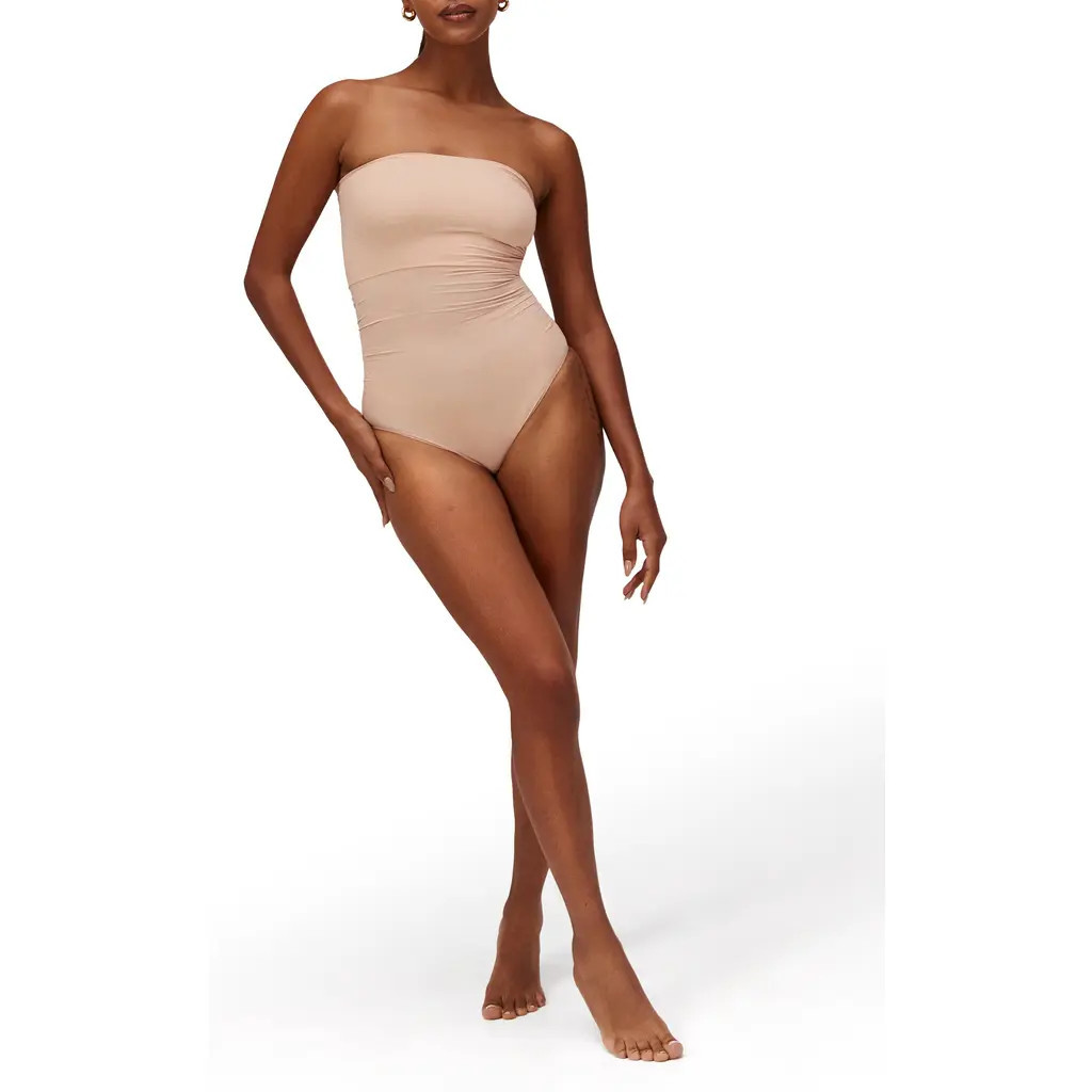 Noody Ultra-thin seamless forming strapless bodysuit in Nude at Nordstrom, Size Small | Nordstrom