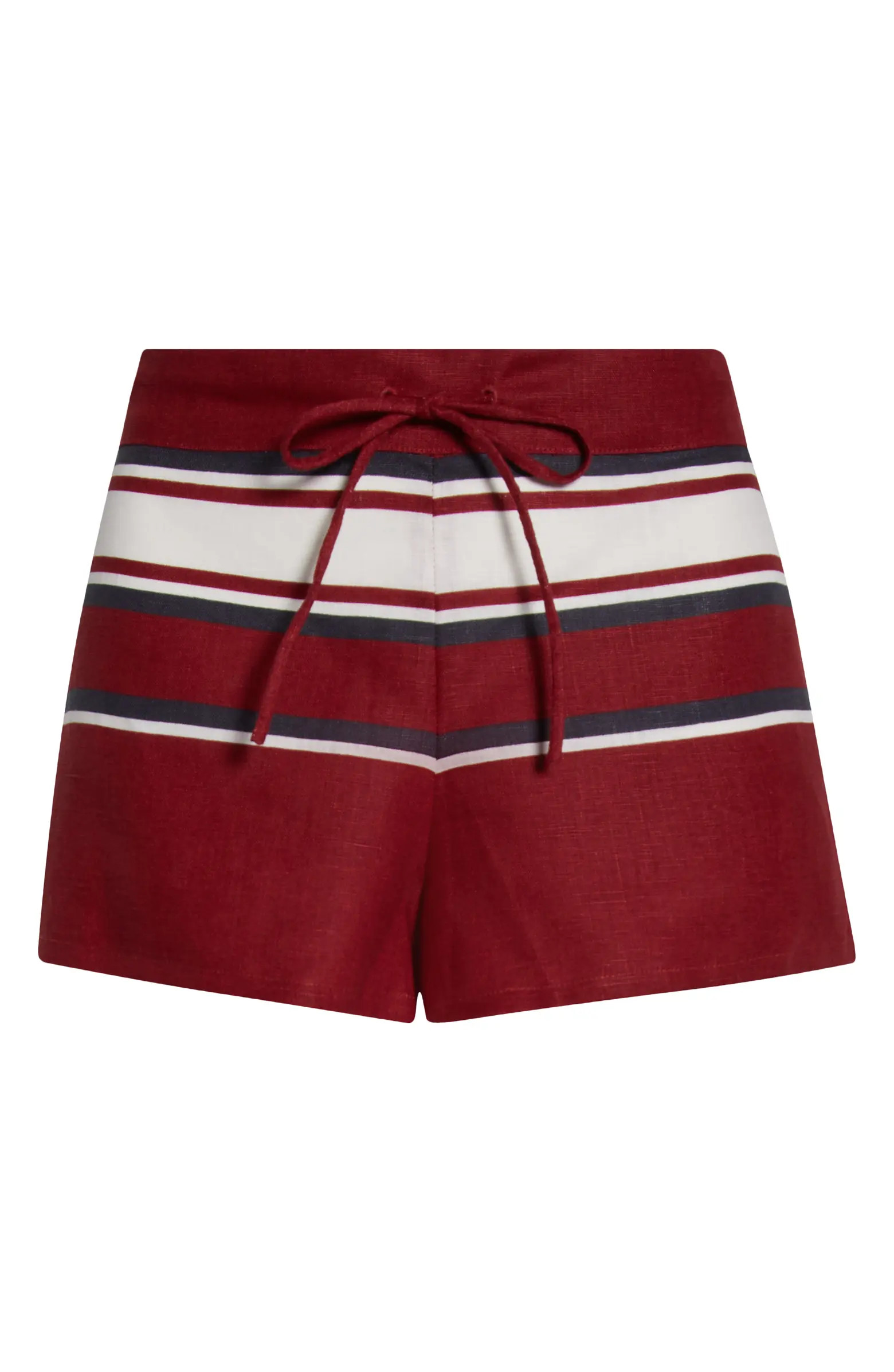 Faithfull the Brand Miel Stripe Linen Drawstring ShortsI | Nordstrom | Nordstrom