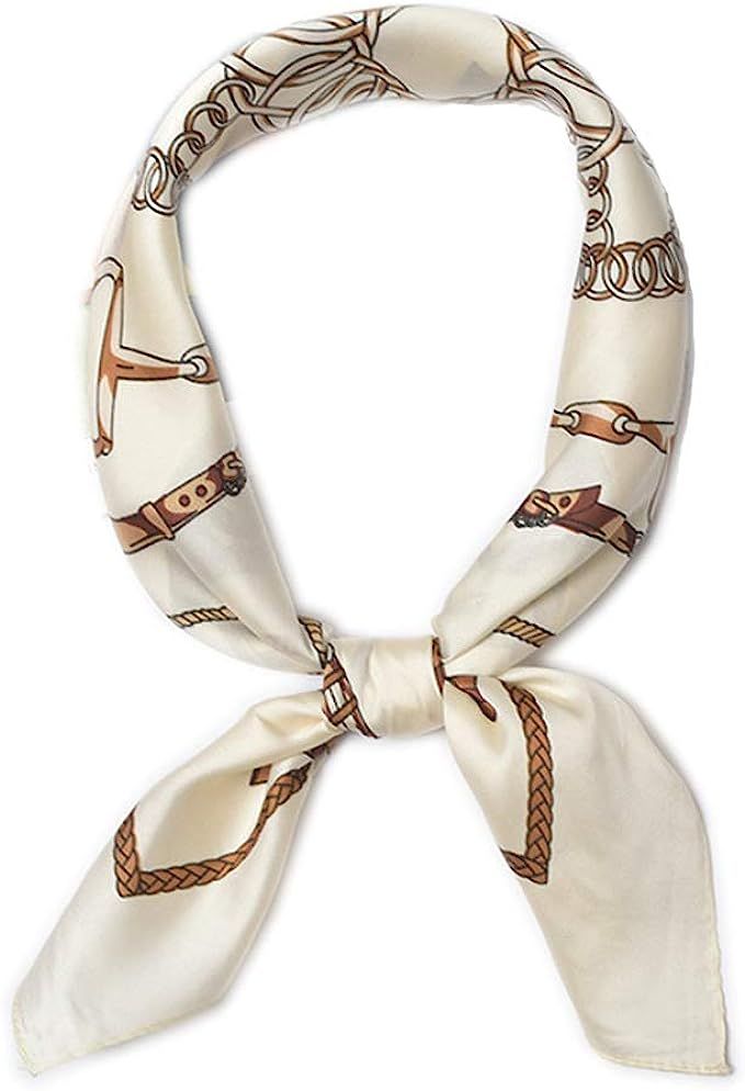 Kerchief Neck Scarf Women Square Kerchief, LITOON Silk Scarf Bandanas Headband 23.6x23.6 inch | Amazon (US)