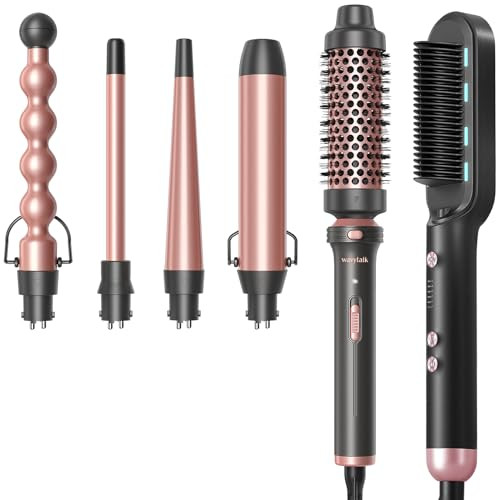 Wavytalk Ionic Hair Straightener Brush and 5 in 1 Curling Iron | Amazon (US)
