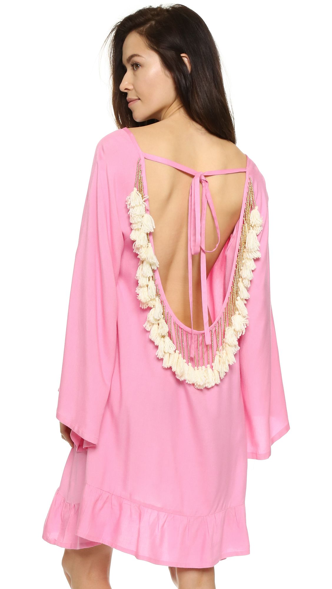 Sundress Indiana Basic Short Beach Dress - Light Pink/White | Shopbop