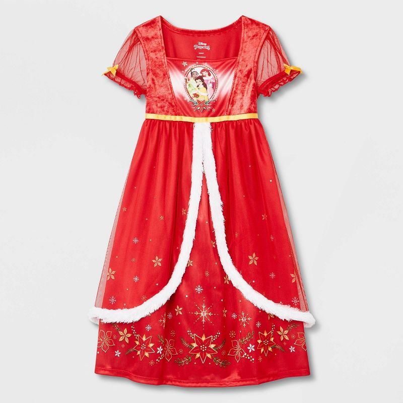 Toddler Girls&#39; Disney Princess Fantasy NightGown - Red 2T | Target