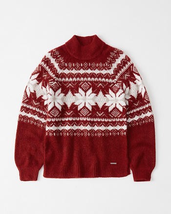 Fair Isle Mock Neck Sweater | Abercrombie & Fitch US & UK