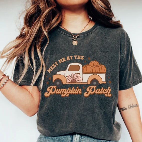 Pumpkin Patch shirt, Comfort Colors Shirt, Retro Fall shirt, Pumpkin Tee, Fall Y'all shirt, Vinta... | Etsy (US)