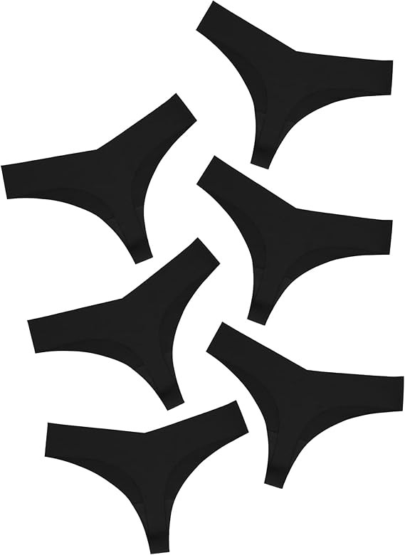 DEANGELMON Seamless Thongs for Women No Show Thong Underwear Women Comfortable Multiple Pack | Amazon (US)