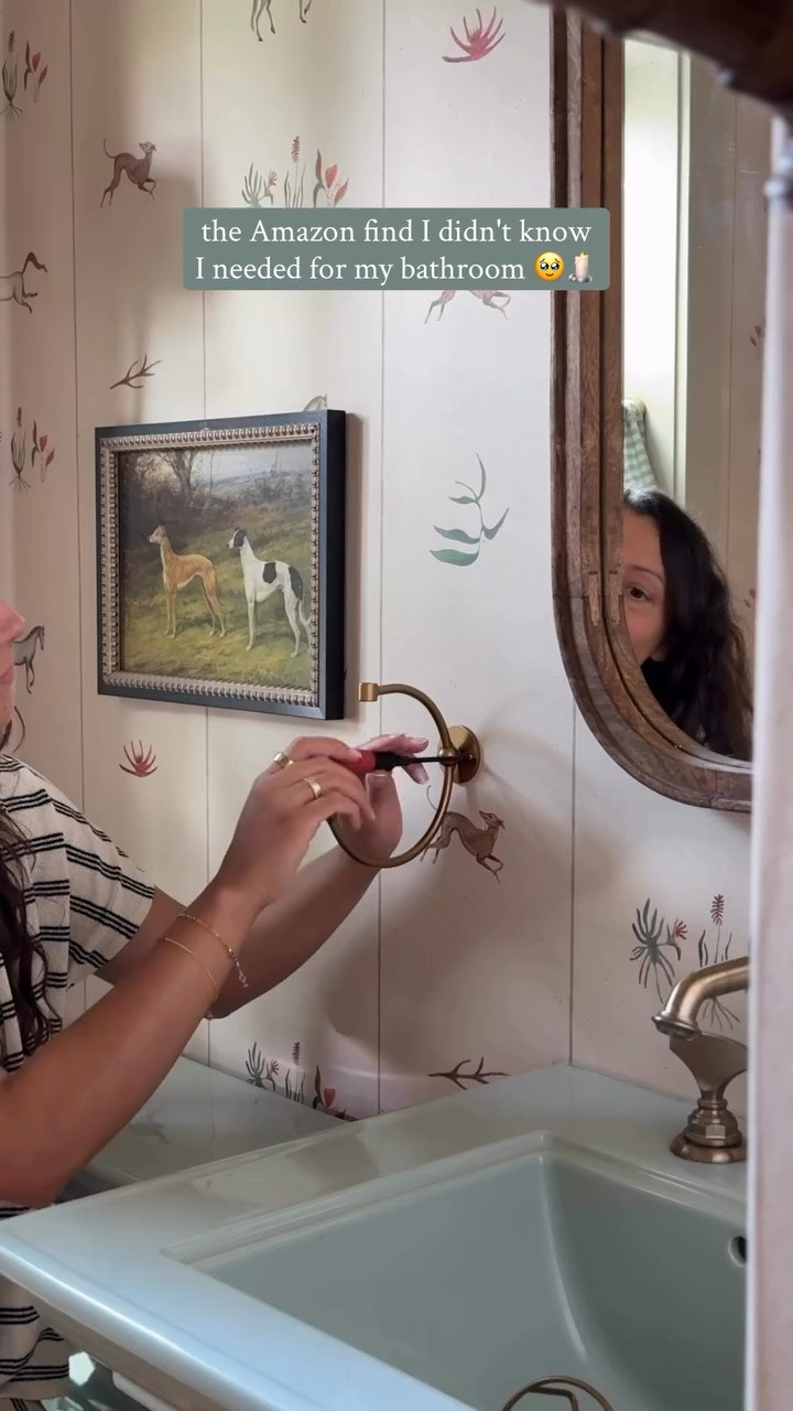 Instantly added so much charm to my bathroom 🥹 I got the antique color.

#amazonhome #amazonhomefinds #whimsy

#LTKHome