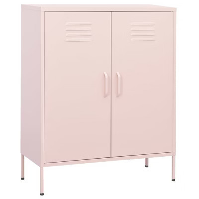 vidaXL Storage Cabinet Pink Steel 31.5 x 13.8 x 40.0 in Storage Cabinet - Pink | Target