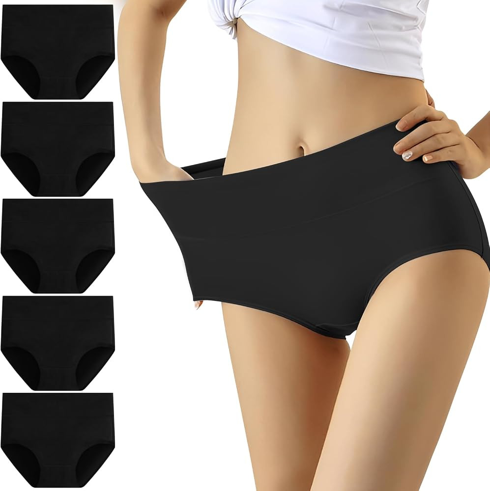 YouShow Women's Knickers High Waist Cotton Underwear for Women Ladies Full Briefs Pant Multiple C... | Amazon (UK)