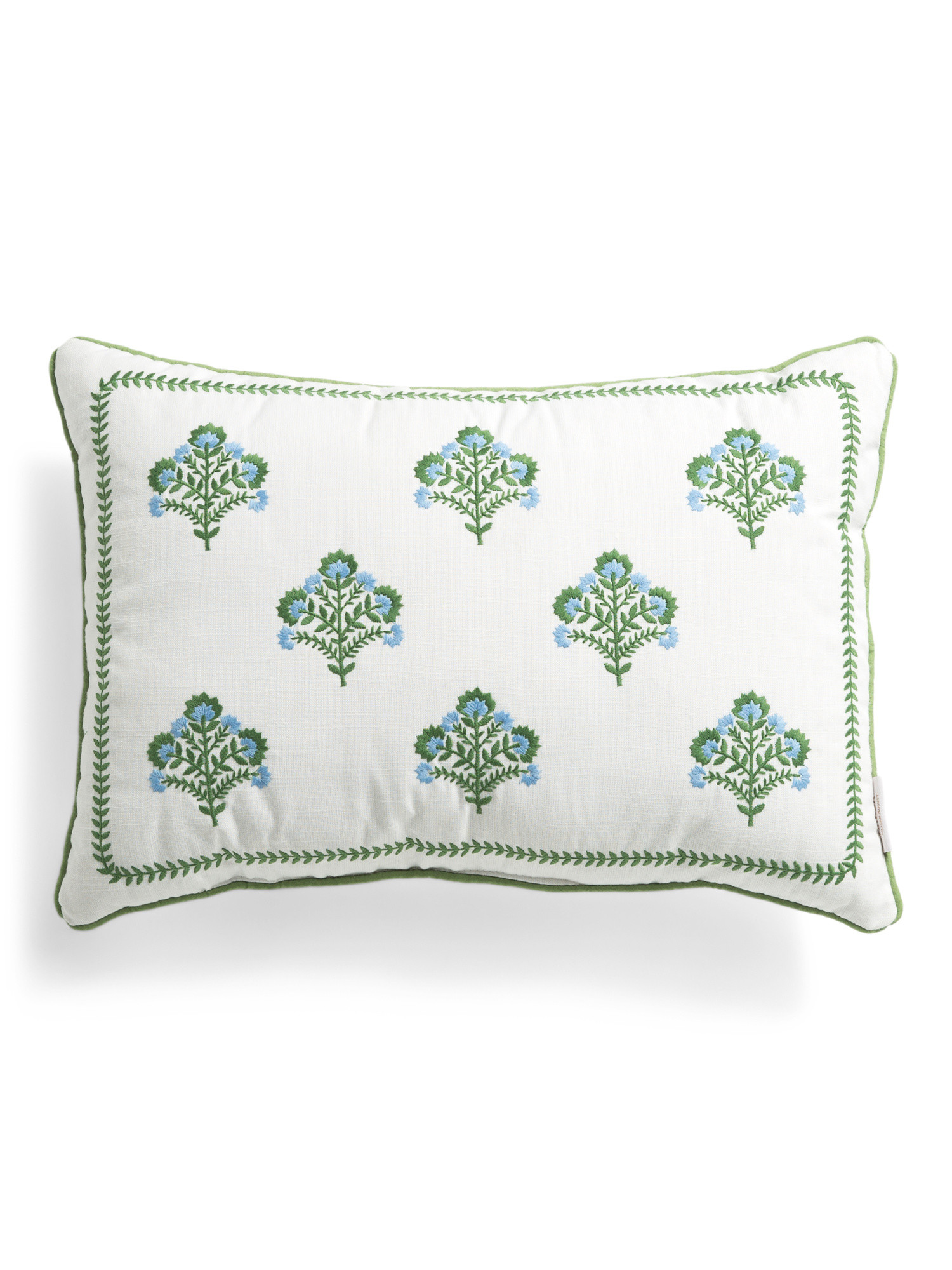 14x20 Ira Floral Stamp Pillow | TJ Maxx