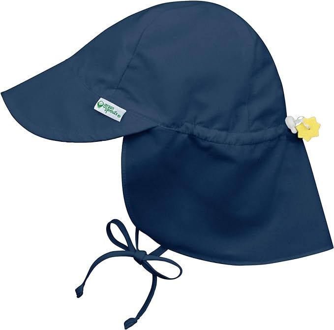 Green Sprouts Baby Girls' Flap Sun Protection Hat | Amazon (US)