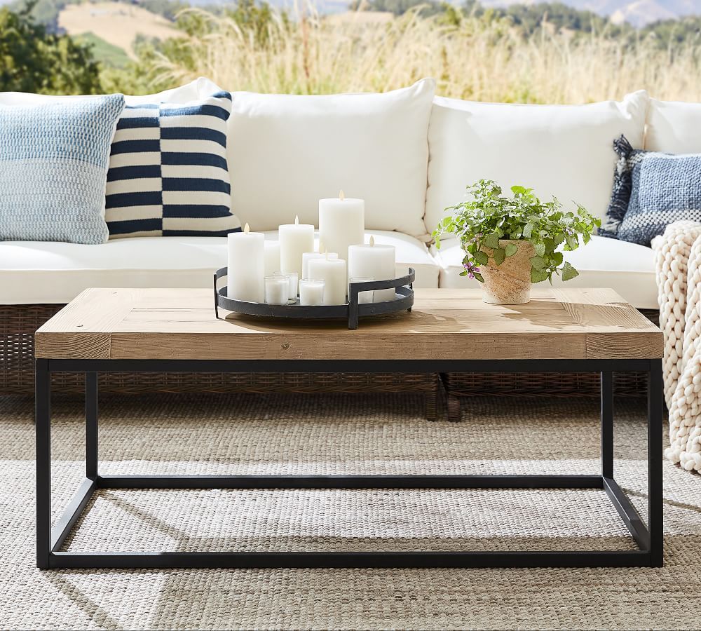 Malcolm Indoor/Outdoor 60" Rectangular Coffee Table | Pottery Barn (US)