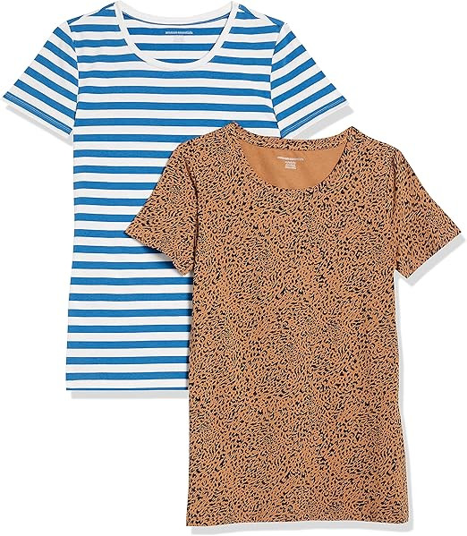 Amazon Essentials Women's Classic-Fit Short-Sleeve Crewneck T-Shirt, Multipacks | Amazon (US)