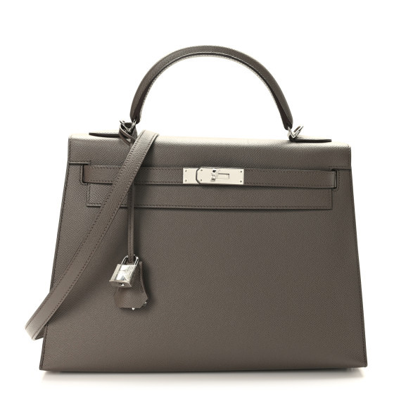 Epsom Kelly Sellier 32 Etain | FASHIONPHILE (US)