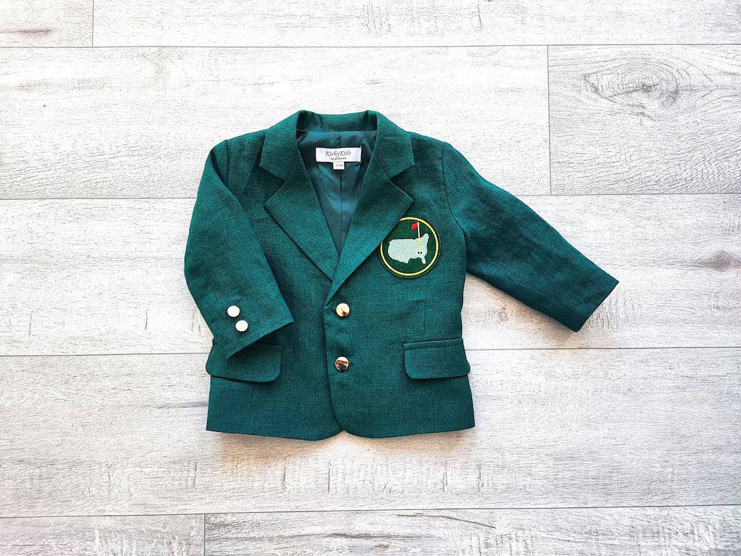 Green Golf Jacket, 1st Birthday Blazer, Master Green Blazer - Etsy | Etsy (US)