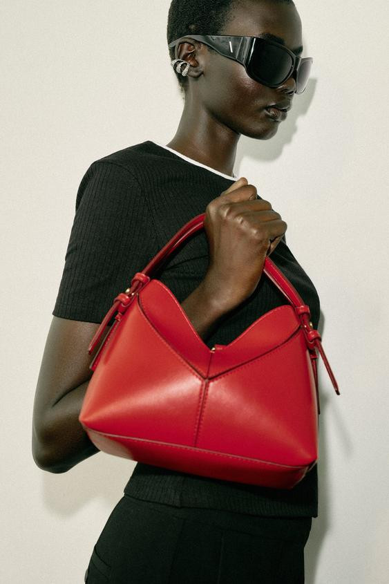 Zara - Mini Seam Detail Bucket Bag - Women - Chocolate - Women | Zara US