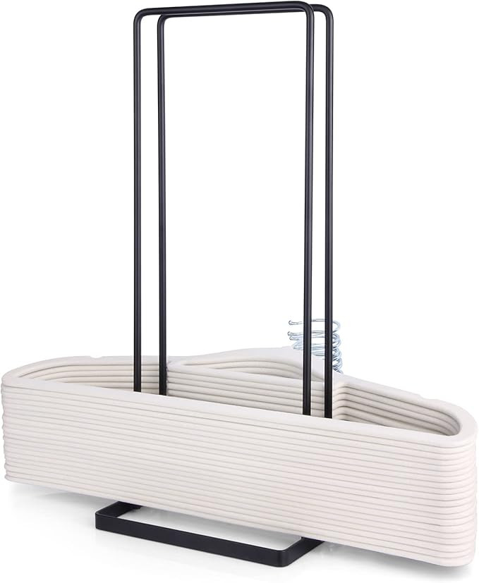 Hanger Organizer Stacker,Storage Rack Holds up to 58 Velvet Hangers for Closet & Laundry Room,Por... | Amazon (US)